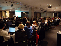 A room full of happy conference goers (although probably not as happy as they were at the drinks afterwards).